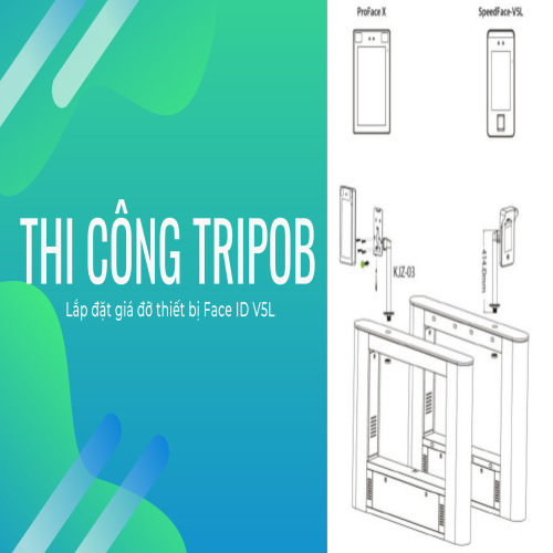 Lắp giá treo đầu đọc ROTS-02 cho Face ID V5L